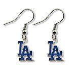 MLB Los Angeles Dodgers "LA" Script Logo Dangler Earrings