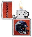 Zippo NFL Denver Broncos Helmet Street Chrome Pocket Lighter