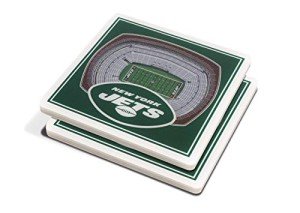 YouTheFan NFL New York Jets 3D StadiumViews Coasters , 4" x 4"