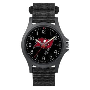 Timex Men's NFL Pride 40mm Watch – Tampa Bay Buccaneers with Black FastWrap Strap
