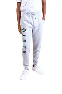 Ultra Game NFL Men's Super Soft Game Day Jogger Sweatpants, New York Jets, Heather Gray, Large