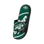 FOCO New York Jets NFL Mens Colorblock Big Logo Gel Slides - L