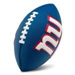 Franklin Sports NFL New York Giants Football - Kids Foam Football - Soft Junior Size 8.5" Ball with 3D Logos - Perfect for Gameday + Tailgates