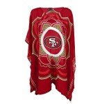 Littlearth San Francisco 49ers NFL Sheer Caftan with Flower Design