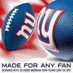 Franklin Sports NFL New York Giants Football - Kids Foam Football - Soft Junior Size 8.5" Ball with 3D Logos - Perfect for Gameday + Tailgates