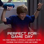 Franklin Sports NFL New York Giants Football - Kids Foam Football - Soft Junior Size 8.5" Ball with 3D Logos - Perfect for Gameday + Tailgates
