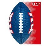 Franklin Sports NFL New York Giants Football - Kids Foam Football - Soft Junior Size 8.5" Ball with 3D Logos - Perfect for Gameday + Tailgates