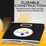 Franklin Sports NFL Pittsburgh Steelers Collapsible Storage Bin NFL Folding Cube Storage Container Fits Bin Organizers Fabric NFL Team Storage Cubes One Size, 11" x 11"