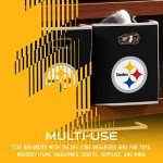 Franklin Sports NFL Pittsburgh Steelers Collapsible Storage Bin NFL Folding Cube Storage Container Fits Bin Organizers Fabric NFL Team Storage Cubes One Size, 11" x 11"