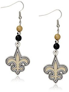 NFL Siskiyou Sports Womens New Orleans Saints Fan Bead Dangle Earrings One Size Team Color