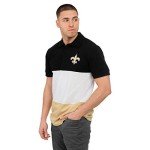 FOCO NFL New Orleans Saints Mens Polo Short Sleeve ShirtPolo Short Sleeve Shirt, Rugby Scrum, XXL
