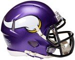 Riddell unisex adult Revolution NFL Minnesota Vikings Speed Mini Helmet, Team Color, One Size US