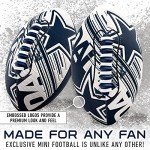 Franklin Sports NFL Dallas Cowboys Football - Youth Mini Football - 8.5" Junior Size Ball - SPACELACE Easy Grip Texture- Perfect for Kids