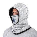 FOCO Dallas Cowboys NFL Heather Grey Big Logo Hooded Gaiter