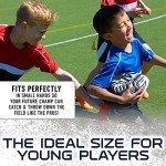 Franklin Sports NFL Dallas Cowboys Football - Youth Mini Football - 8.5" Junior Size Ball - SPACELACE Easy Grip Texture- Perfect for Kids