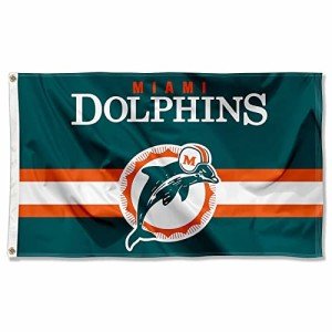 WinCraft Dolphins Throwback Vintage Retro 3x5 Banner Flag