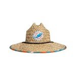 FOCO Mens Nfl Team Logo Floral Lifeguard Beach Sun Straw Hat, Team Logo