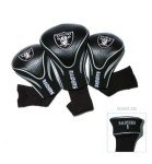 Team Golf NFL Las Vegas Raiders Contour Golf Club Headcovers (3 Count) Numbered 1, 3, & X, Fits Oversized Drivers, Utility, Rescue & Fairway Clubs, Velour lined for Extra Club Protection