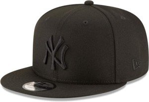 New Era MLB 9FIFTY Black Black Adjustable Snapback Hat Cap One Size Fits All - New York Yankees Black