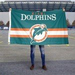 WinCraft Dolphins Throwback Vintage Retro 3x5 Banner Flag