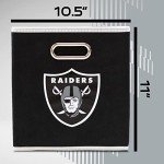 Franklin Sports NFL Las Vegas Raiders Collapsible Storage Bin NFL Folding Cube Storage Container Fits Bin Organizers Fabric NFL Team Storage Cubes, Team Specific, One Size (70006F22) One Size