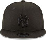 New Era MLB 9FIFTY Black Black Adjustable Snapback Hat Cap One Size Fits All - New York Yankees Black