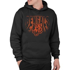 Junk Food Clothing x NFL - Cincinnati Bengals - Team Spotlight - Unisex Adult Pullover Fleece Hoodie for Men and Women - Size X-Large