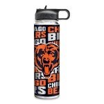 Rico Industries NFL Football Chicago Bears 22oz Stainless Steel Tumbler with Lid - Great For Coffee, Tea, Water or Cocktails