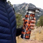Rico Industries NFL Football Chicago Bears 22oz Stainless Steel Tumbler with Lid - Great For Coffee, Tea, Water or Cocktails
