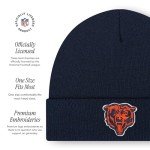 FOCO Men's Chicago Bears NFL Logo Basic Beanie Hat, Team Color