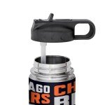 Rico Industries NFL Football Chicago Bears 22oz Stainless Steel Tumbler with Lid - Great For Coffee, Tea, Water or Cocktails