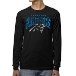Junk Food Clothing x NFL - Carolina Panthers - Bold Logo - Unisex Adult Long Sleeve T-Shirt for Men and Women - Size Large