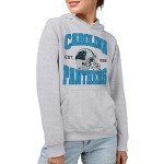 Junk Food Clothing x NFL - Carolina Panthers - Team Helmet - Unisex Adult Pullover Fleece Hoodie for Men and Women - Size Large