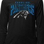 Junk Food Clothing x NFL - Carolina Panthers - Bold Logo - Unisex Adult Long Sleeve T-Shirt for Men and Women - Size Large