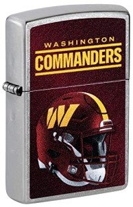 Zippo NFL Washington Commanders Helmet Street Chrome Pocket Lighter