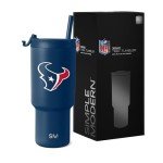 Simple Modern Officially Licensed NFL Houston Texans 30 oz Tumbler with Flip Lid and Straws | Insulated Cup Stainless Steel | Gifts for Men Women | Trek Collection | Houston Texans