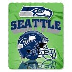 NFL Seattle Seahawks Gridiron Fleece Throw, 50-inches x 60-inches