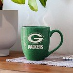 Rico Industries NFL Football Green Bay Packers Primary 16 oz Team Color Laser Engraved Ceramic Coffee Mug