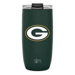 Simple Modern Officially Licensed NFL Green Bay Packers 16oz Travel Coffee Tumbler with Flip Lid | Stainless Steel Cup | Football Gifts for Men, Women | Voyager Collection | Green Bay Packers