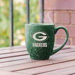 Rico Industries NFL Football Green Bay Packers Primary 16 oz Team Color Laser Engraved Ceramic Coffee Mug