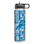 Rico Industries NFL Football Detroit Lions 22oz Stainless Steel Tumbler with Lid - Great For Coffee, Tea, Water or Cocktails