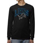Junk Food Clothing x NFL - Detroit Lions - Bold Logo - Unisex Adult Long Sleeve T-Shirt for Men and Women - Size X-Large