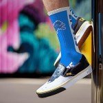 For Bare Feet NFL DETROIT LIONS MVP Crew Sock Team Color Large