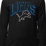 Junk Food Clothing x NFL - Detroit Lions - Bold Logo - Unisex Adult Long Sleeve T-Shirt for Men and Women - Size X-Large