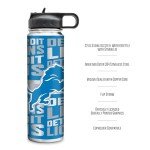 Rico Industries NFL Football Detroit Lions 22oz Stainless Steel Tumbler with Lid - Great For Coffee, Tea, Water or Cocktails