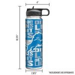 Rico Industries NFL Football Detroit Lions 22oz Stainless Steel Tumbler with Lid - Great For Coffee, Tea, Water or Cocktails