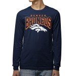Junk Food Clothing x NFL - Denver Broncos - Bold Logo - Unisex Adult Long Sleeve T-Shirt for Men and Women - Size X-Large