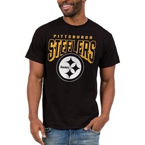 Junk Food Clothing x NFL - Pittsburgh Steelers - Bold Logo - Unisex Adult Short Sleeve Fan T-Shirt for Men and Women - Size XX-Large