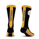 For Bare Feet NFL PITTSBURGH STEELERS MVP Crew Sock Team Color Large