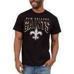 Junk Food Clothing x NFL - New Orleans Saints - Bold Logo - Unisex Adult Short Sleeve Fan T-Shirt for Men and Women - Size XX-Large
